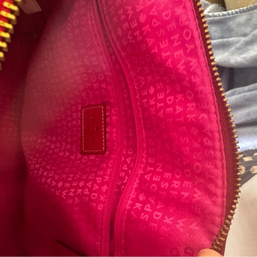 kate spade Red Dome Satchel Leather Handbag - Picture 6 of 9